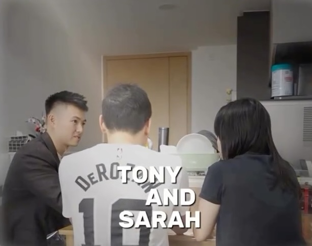Damien Tan with clients Tony and Sarah at home